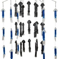 SquidNation Lures Squid Nation 9 Inch 6 Arm Stainless Steel Rubber Squid Dredges