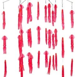 SquidNation Lures Squid Nation 7 Inch 6 Arm Stainless Steel Rubber Squid Dredges