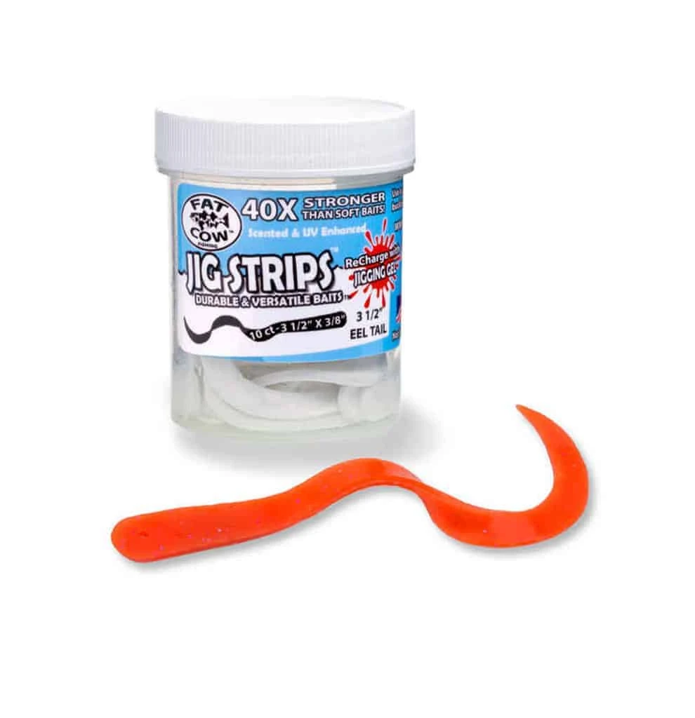 Fat Cow Fishing Fat Cow Eel Tail 3-1/2" Jig Strips Lures