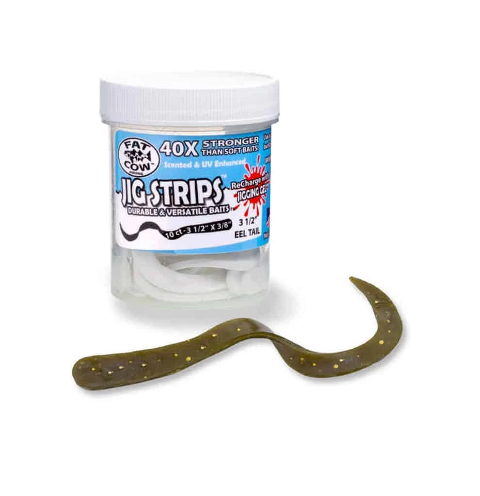 Fat Cow Fishing Fat Cow Eel Tail 3-1/2" Jig Strips Lures