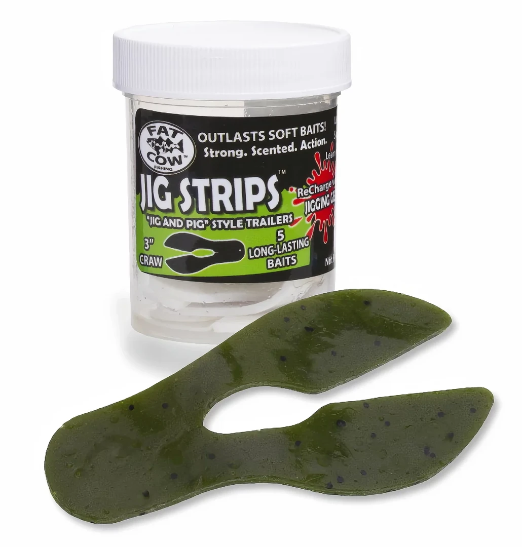Fat Cow Fishing Lures Fat Cow 3" Craw Trailer Jig Strips