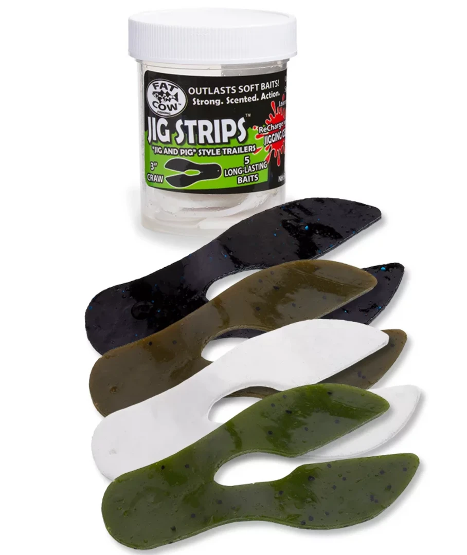Fat Cow Fishing Lures Fat Cow 3" Craw Trailer Jig Strips