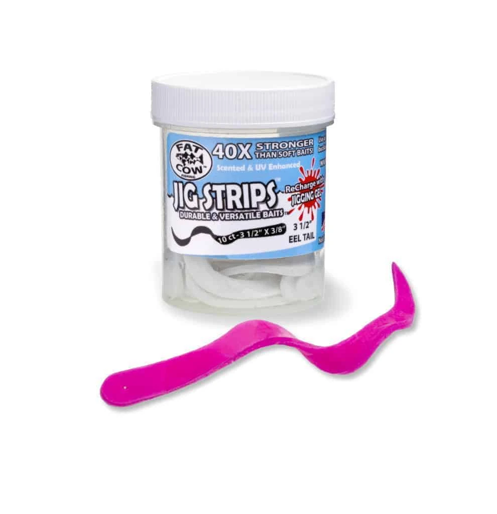 Fat Cow Fishing Fat Cow Eel Tail 3-1/2" Jig Strips Lures