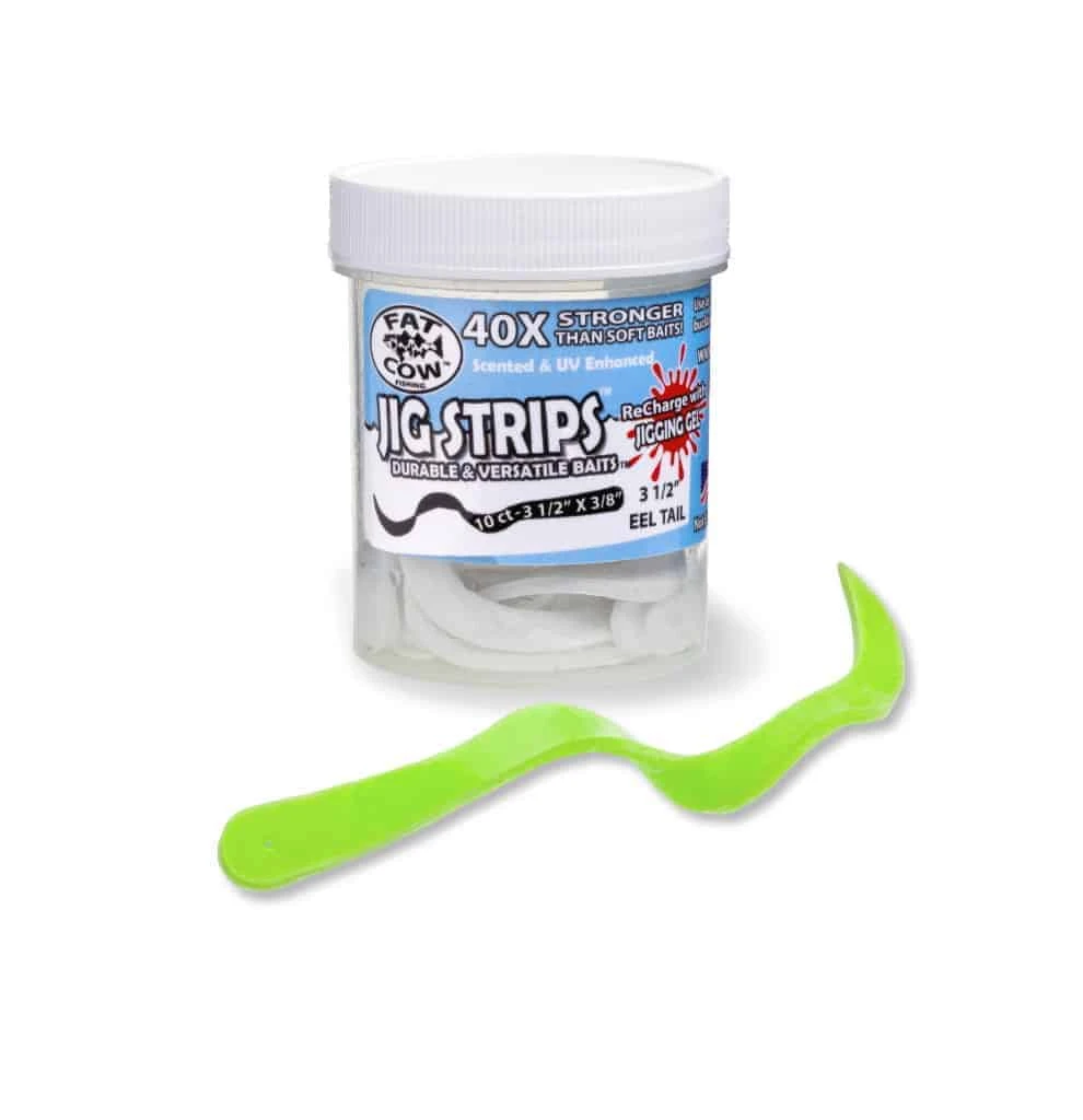 Fat Cow Fishing Fat Cow Eel Tail 3-1/2" Jig Strips Lures